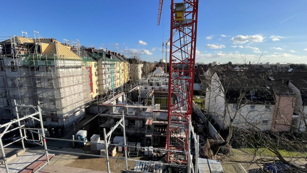 Neubau von 4 Mehrfamilienhäusern und 2 Tiefgaragen, Frankfurt-Griesheim
