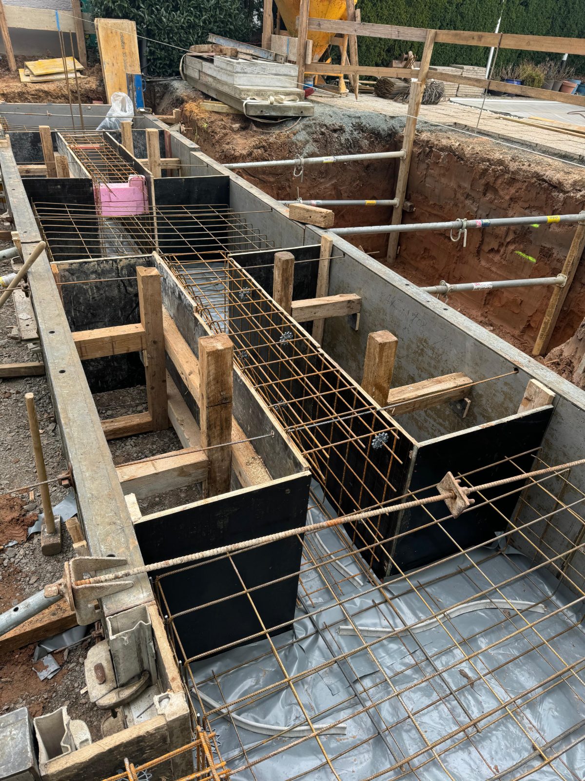 Baustelle Neubau eines Einfamilienhauses, Offenbach am Main