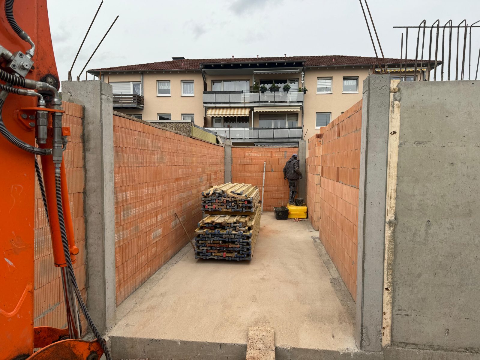 Baustelle Neubau eines Einfamilienhauses, Offenbach am Main