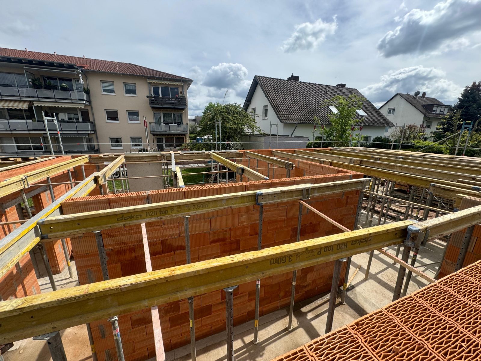 Baustelle Neubau eines Einfamilienhauses, Offenbach am Main