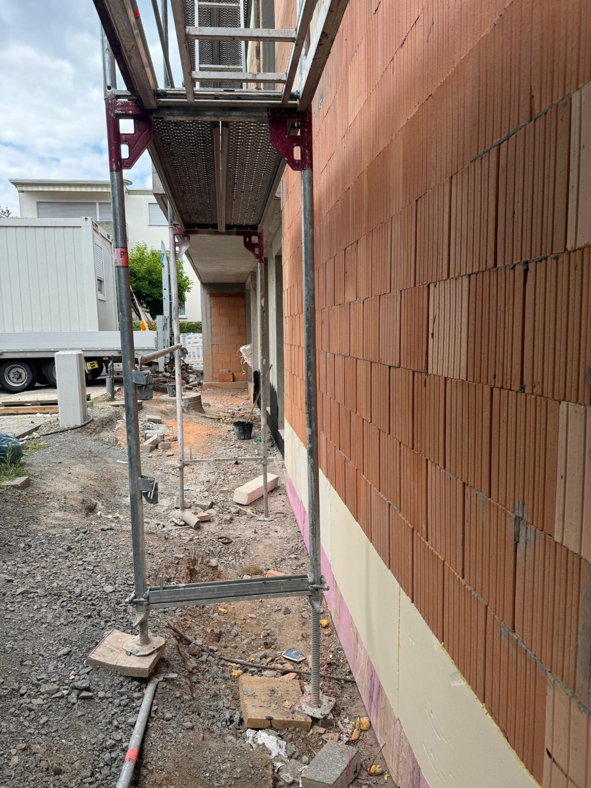 Baustelle Neubau eines Einfamilienhauses, Offenbach am Main