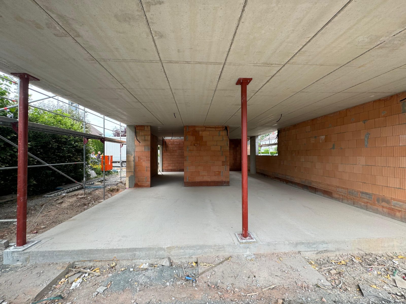 Baustelle Neubau eines Einfamilienhauses, Offenbach am Main